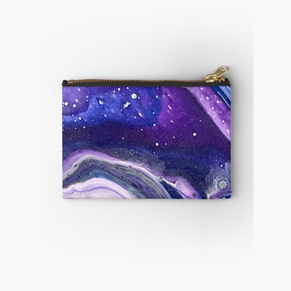 Item preview, Purple, blues and silver acrylic pouring  designed and sold by Hmelliger.