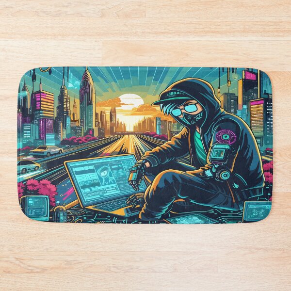 Item preview, Anime Boy Hackers Desk Mat Aesthetic designed and sold by KitonicTees.