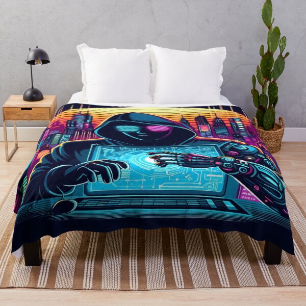 Item preview, Anime Hacker Boy Futuristic Desk Mat Aesthetic designed and sold by KitonicTees.