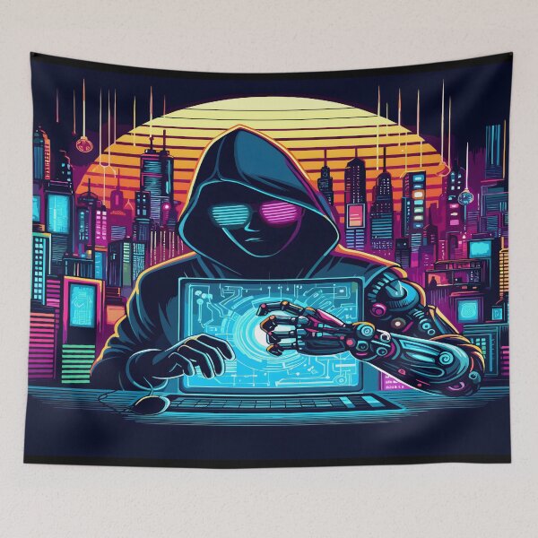 Item preview, Anime Hacker Boy Futuristic Desk Mat Aesthetic designed and sold by KitonicTees.
