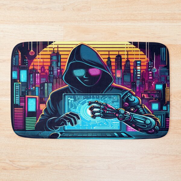 Item preview, Anime Hacker Boy Futuristic Desk Mat Aesthetic designed and sold by KitonicTees.