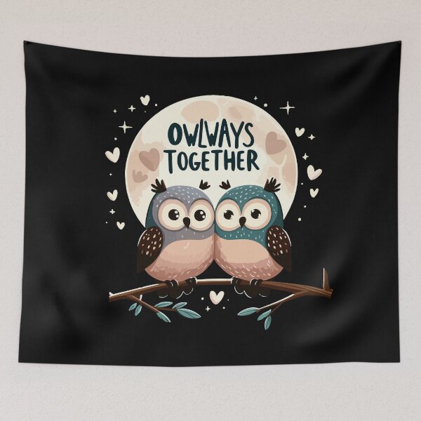 Item preview, Owlways together designed and sold by TheRealmWithin.