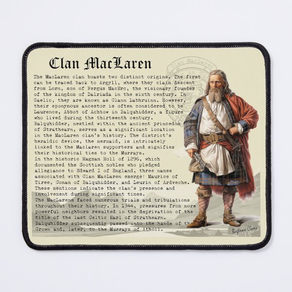 Item preview, MacLaren Scottish Clan History designed and sold by BagTown Clans.