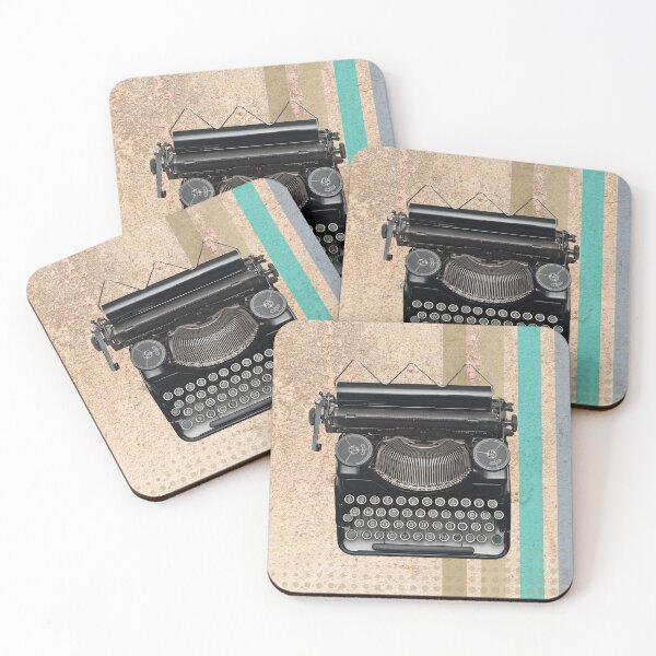 Item preview, Retro Typewriter on Stripes Design designed and sold by simplestic.