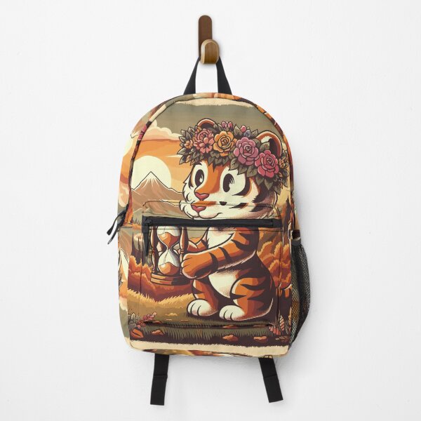 Item preview, Tiger's Gaze: Floral Crown and Hourglass Fantasy designed and sold by Dicoart.