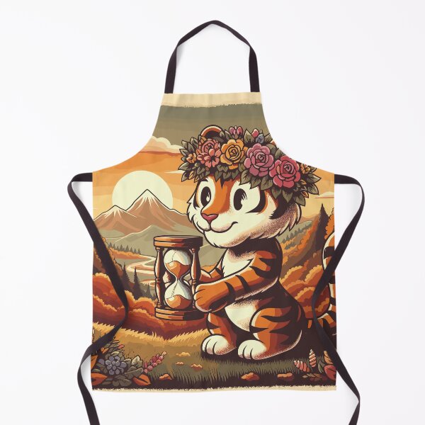 Item preview, Tiger's Gaze: Floral Crown and Hourglass Fantasy designed and sold by Dicoart.