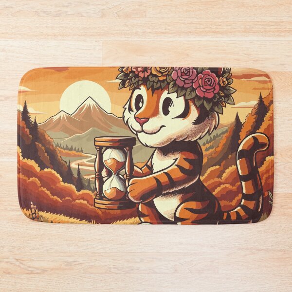 Item preview, Tiger's Gaze: Floral Crown and Hourglass Fantasy designed and sold by Dicoart.
