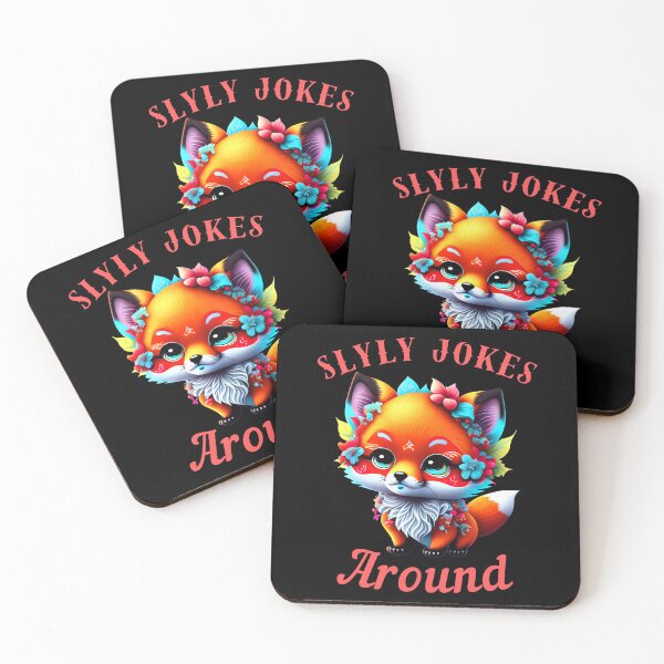 Item preview, Slyly Jokes Around. retro fox designed and sold by FoxVibes.