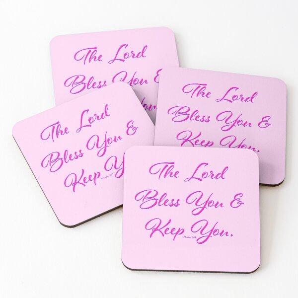 Item preview, The Lord Bless You and Keep You - Numbers 6:24 in Pink Lettering designed and sold by Victoria Rose.