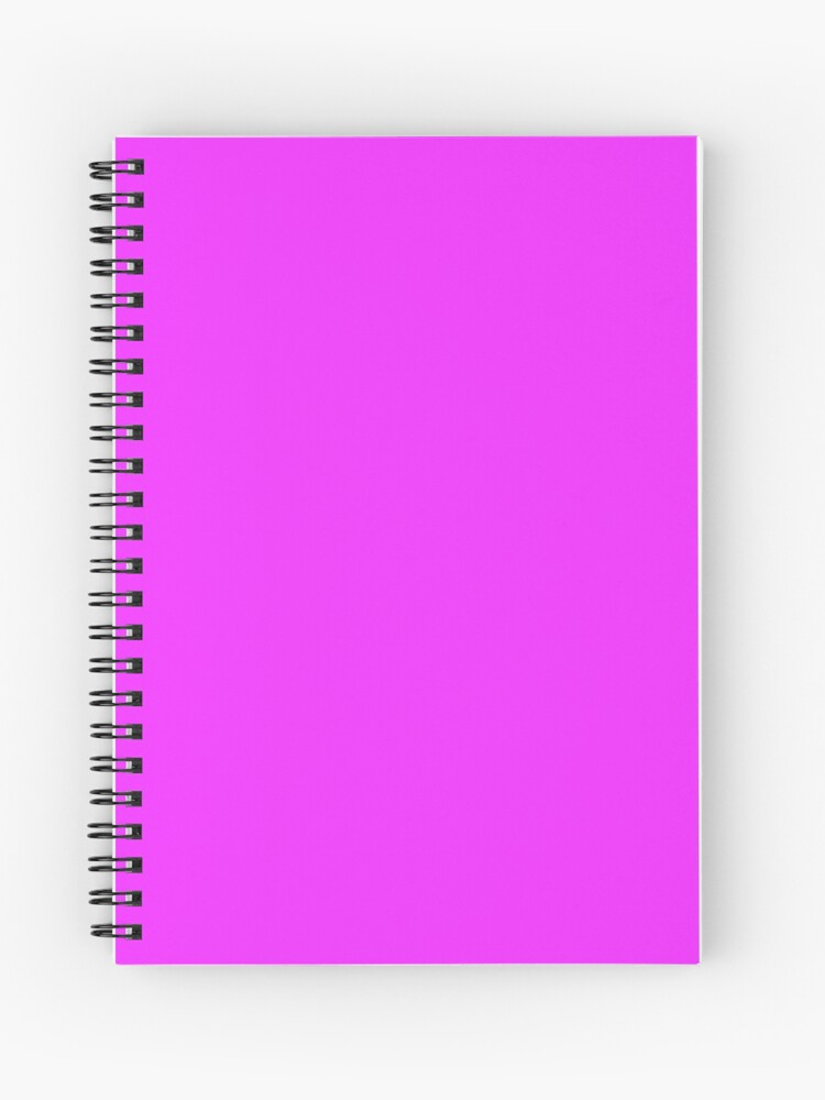 Cheap Solid Bright Neon Pink Color Spiral Notebook By Cheapest Redbubble