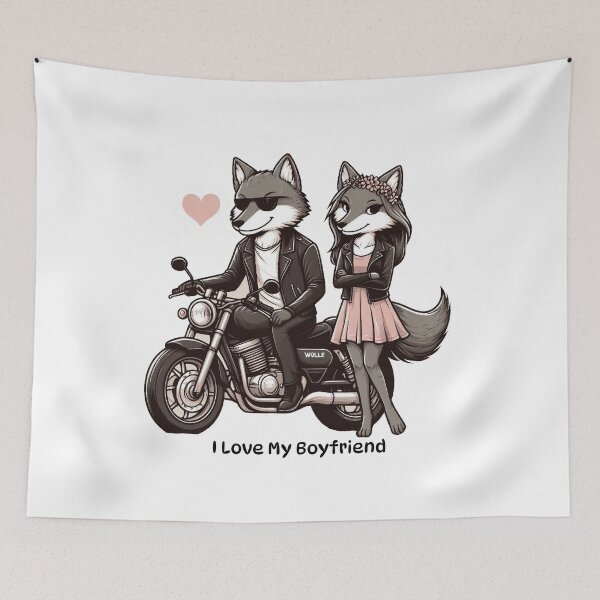 Item preview, I Love My Boyfriend Wolf designed and sold by LemuellTrends.