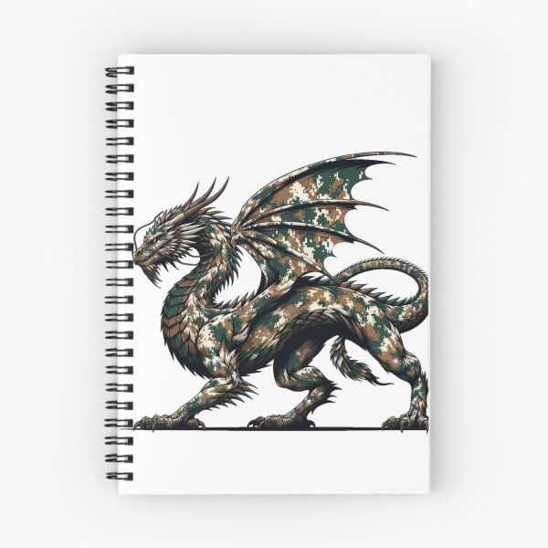 Item preview, Digital Camouflaged Winged Fire Breathing Dragon Legendary Animal  designed and sold by kylmllr101684.