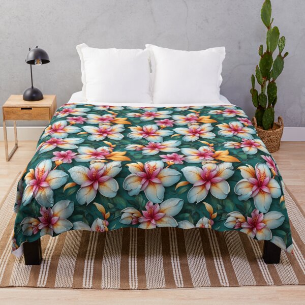 Item preview, Contemporary Plumeria Flowers Pattern designed and sold by FloralsbyLiss.