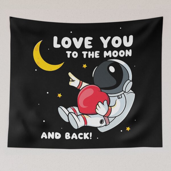 Item preview, Love you to the moon and back (on dark colors) designed and sold by messy-nessie.