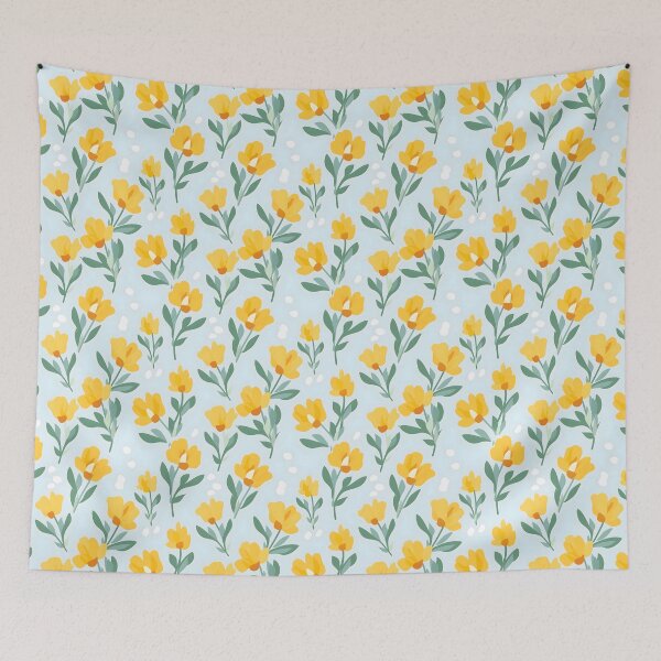 Item preview, Freesia on sky-blue canvas designed and sold by macco775.