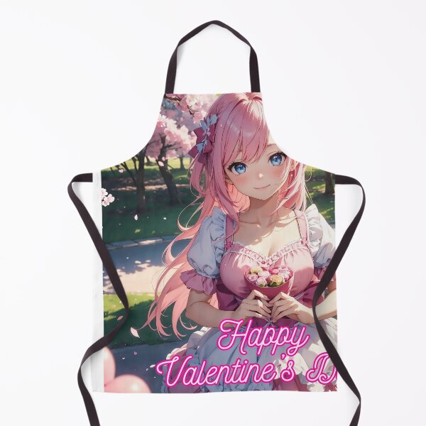Item preview, Sweet Anime Girl wishing "Happy Valentine's Day" - 1 designed and sold by StellaArtz.