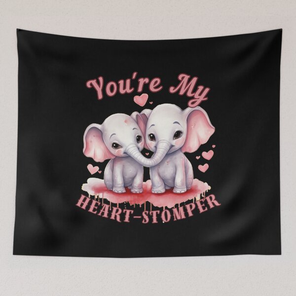 Item preview, You're My Heart-Stomper. elephant head designed and sold by ElephantVibes.