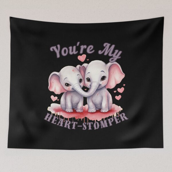 Item preview, You're My Heart-Stomper. elephant face designed and sold by ElephantVibes.