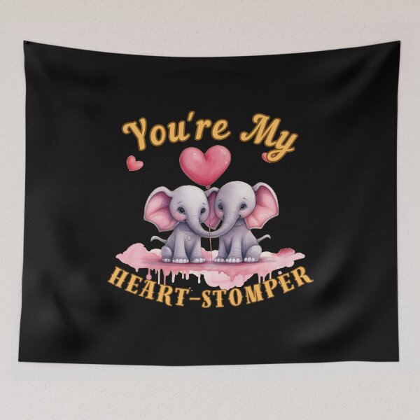 Item preview, You're My Heart-Stomper. watercolor elephant designed and sold by ElephantVibes.