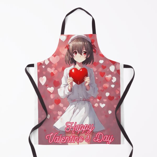 Item preview, Sweet Anime Girl wishing "Happy Valentine's Day" - 2 designed and sold by StellaArtz.