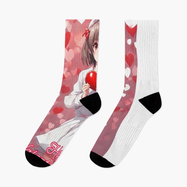 Item preview, Sweet Anime Girl wishing "Happy Valentine's Day" - 2 designed and sold by StellaArtz.