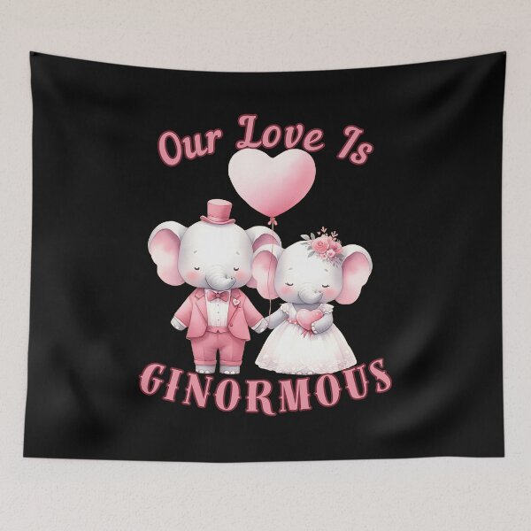 Item preview, Our Love Is Ginormous. elephant head designed and sold by ElephantVibes.