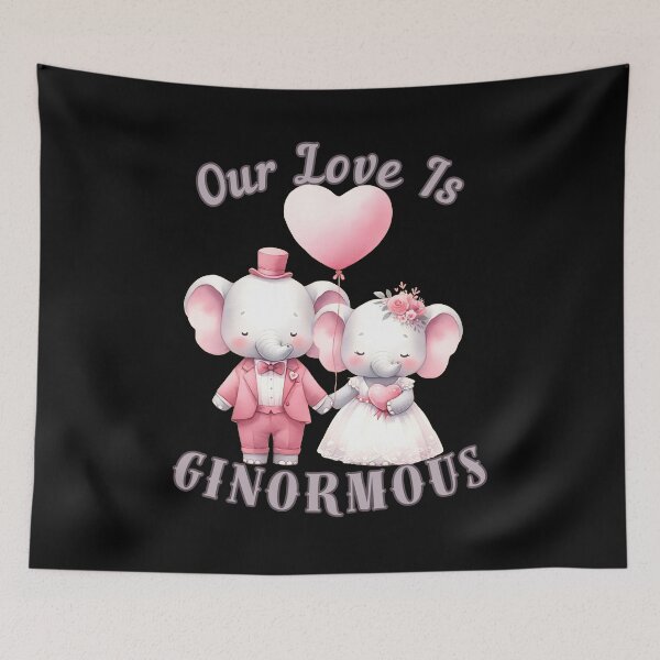 Item preview, Our Love Is Ginormous. elephant face designed and sold by ElephantVibes.