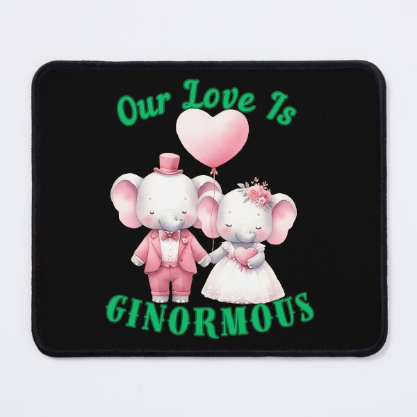 Item preview, Our Love Is Ginormous. elephant portrait designed and sold by ElephantVibes.