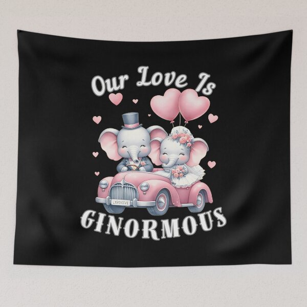 Item preview, Our Love Is Ginormous. surreal elephant designed and sold by ElephantVibes.