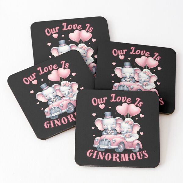 Item preview, Our Love Is Ginormous. elephant saying designed and sold by ElephantVibes.