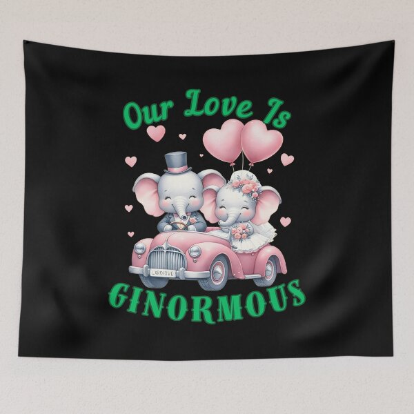 Item preview, Our Love Is Ginormous. Flower elephant designed and sold by ElephantVibes.