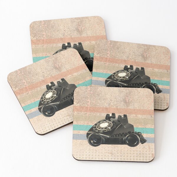 Item preview, Simplestic Vintage Phone on Stripes  designed and sold by simplestic.