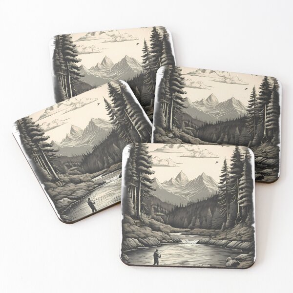 Item preview, Early Morning Fishing In The Mountains designed and sold by BajanTees.