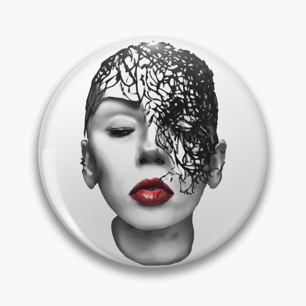 Item preview, Woman portrait with red lips designed and sold by HevsanDesign.