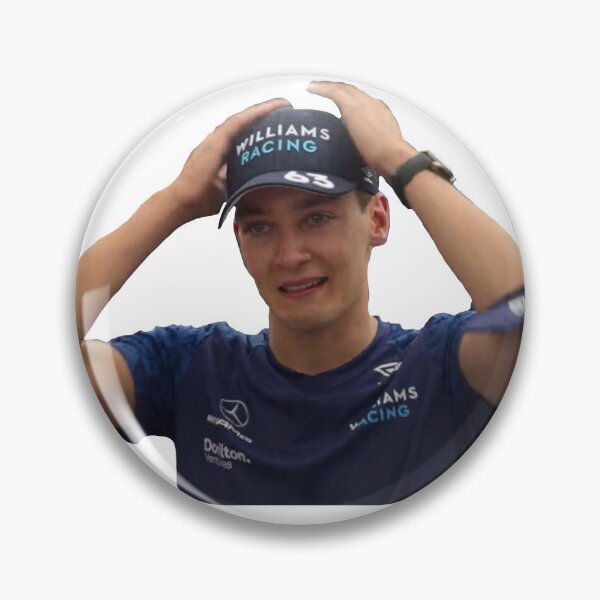 Item preview, George Russell crying meme sticker designed and sold by harriiiboo.