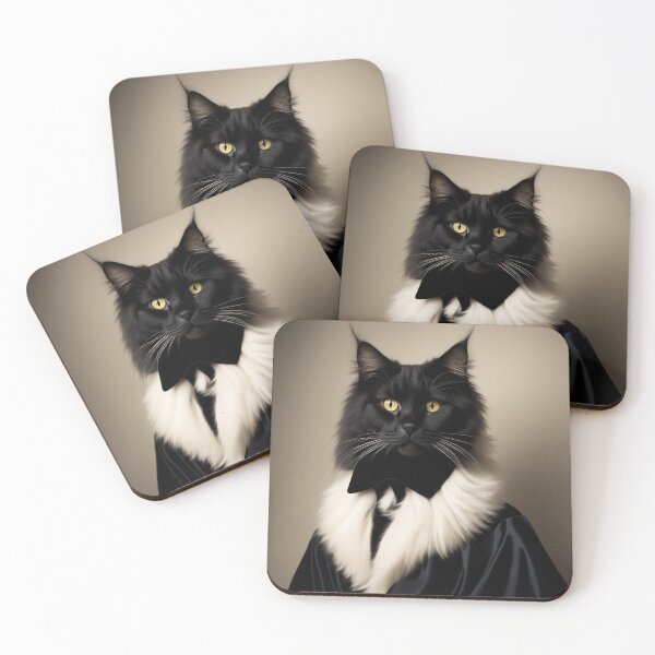 Item preview, Anthropomorphic Cat Collection - Domestic Longhair Black Cat #02 designed and sold by elektronen.