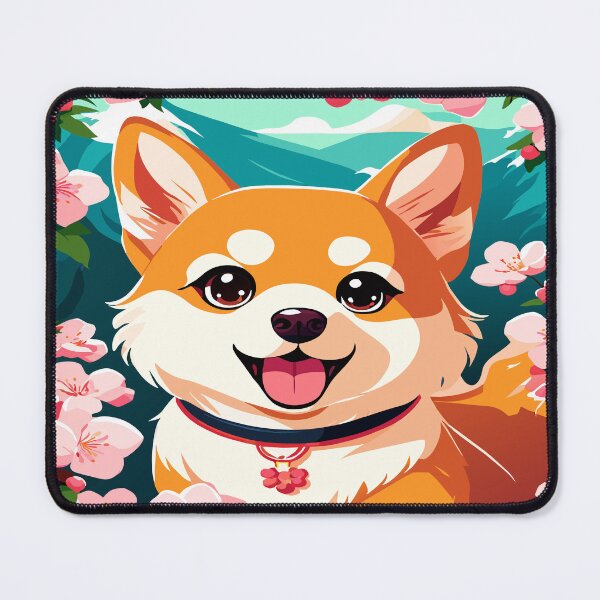 Item preview, Corgi Fun in Cherry Blossom Wonderland designed and sold by CutesyKoala.
