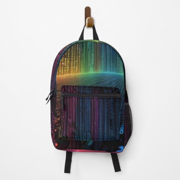 Item preview, Imagine a vibrant canvas illuminated by a cascade of colorful binary code designed and sold by cyproshop.