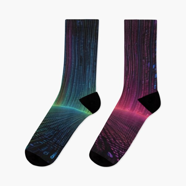 Artikelvorschau, Stellen Sie sich eine lebendige Leinwand vor, die von einer Kaskade aus buntem Binärcode beleuchtet wird entworfen und verkauft von cyproshop.