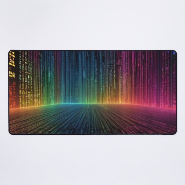 Item preview, Imagine a vibrant canvas illuminated by a cascade of colorful binary code designed and sold by cyproshop.