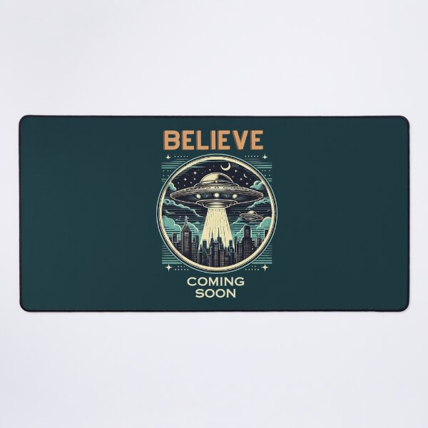 Item preview, UFO, Believe, retro, vintage, coming soon designed and sold by Wallisart.