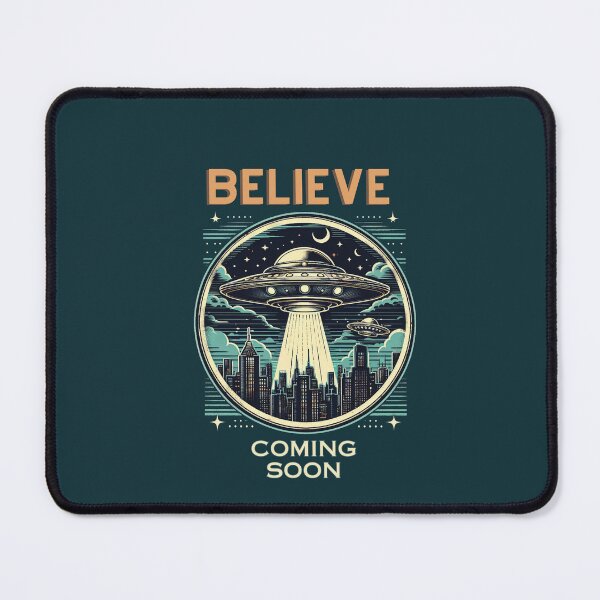 Item preview, UFO, Believe, retro, vintage, coming soon designed and sold by Wallisart.