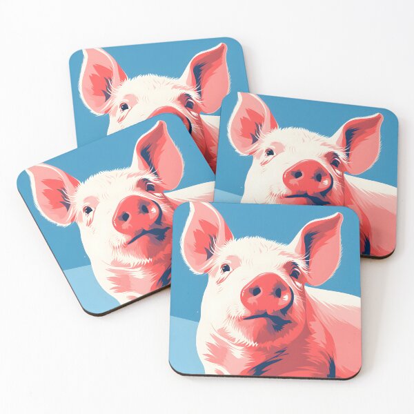 Item preview, pig portrait art. animal colorful. Animal throw pillow.  designed and sold by formform.