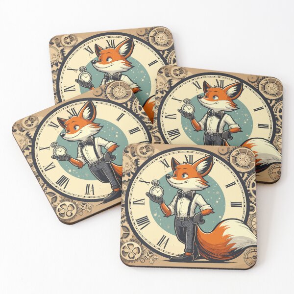 Item preview, Timeless Fox Elegance: Retro Cartoon Reverie designed and sold by ECuteDesigns.
