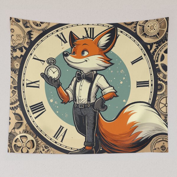 Item preview, Timeless Fox Elegance: Retro Cartoon Reverie designed and sold by ECuteDesigns.