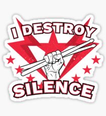 Funny Drummer Shirt Sticker