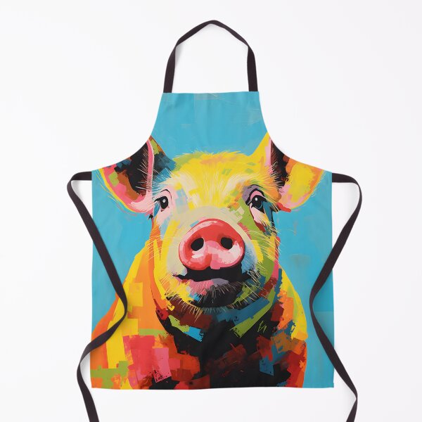 Artikelvorschau, Schwein-Porträt-Kunst. Tier bunt. Tierkissen. entworfen und verkauft von formform.