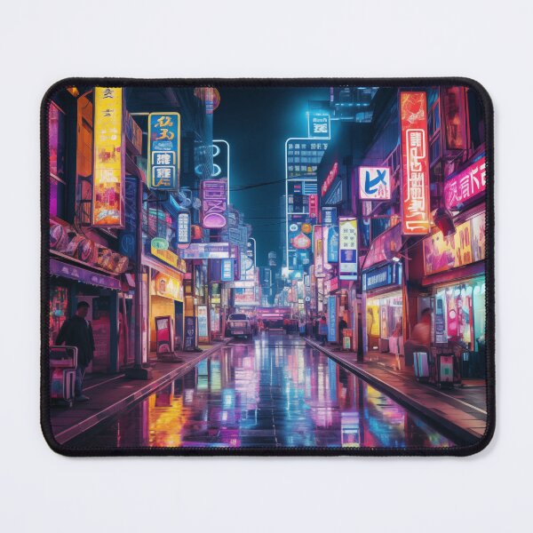 Item preview, Futuristic Neon Asian City designed and sold by thebritishpear.