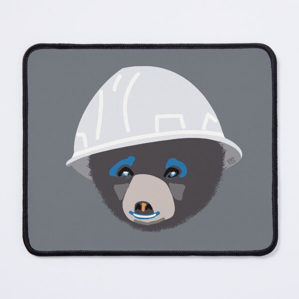 Item preview, Bear Cub in a White Hard Hat Funny Foreman Construction Humor designed and sold by TheTradesStore.