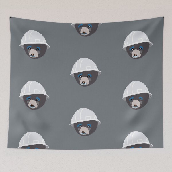 Item preview, Bear Cub in a White Hard Hat Funny Foreman Construction Humor designed and sold by TheTradesStore.